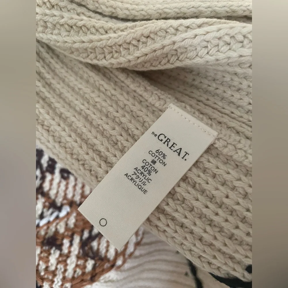 The Great. The Horse Lodge Cardigan in Cream • NWT - Picture 9 of 10